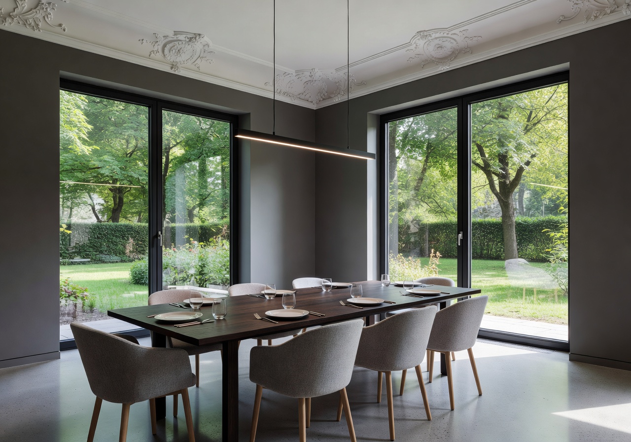 Berlin Historic Villa contemporary dining room