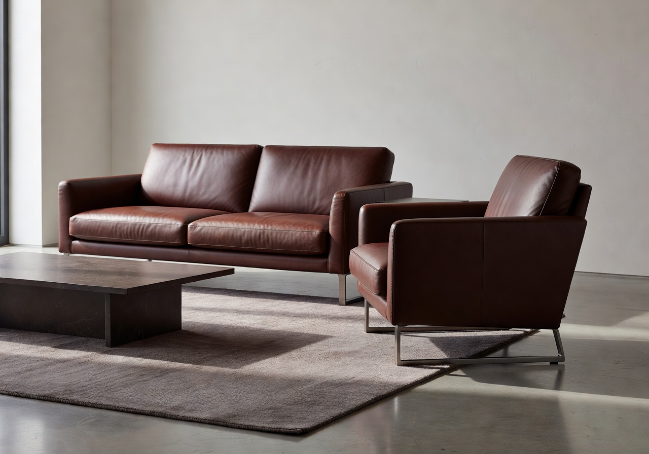 Walter Knoll luxury leather lounge interior setup